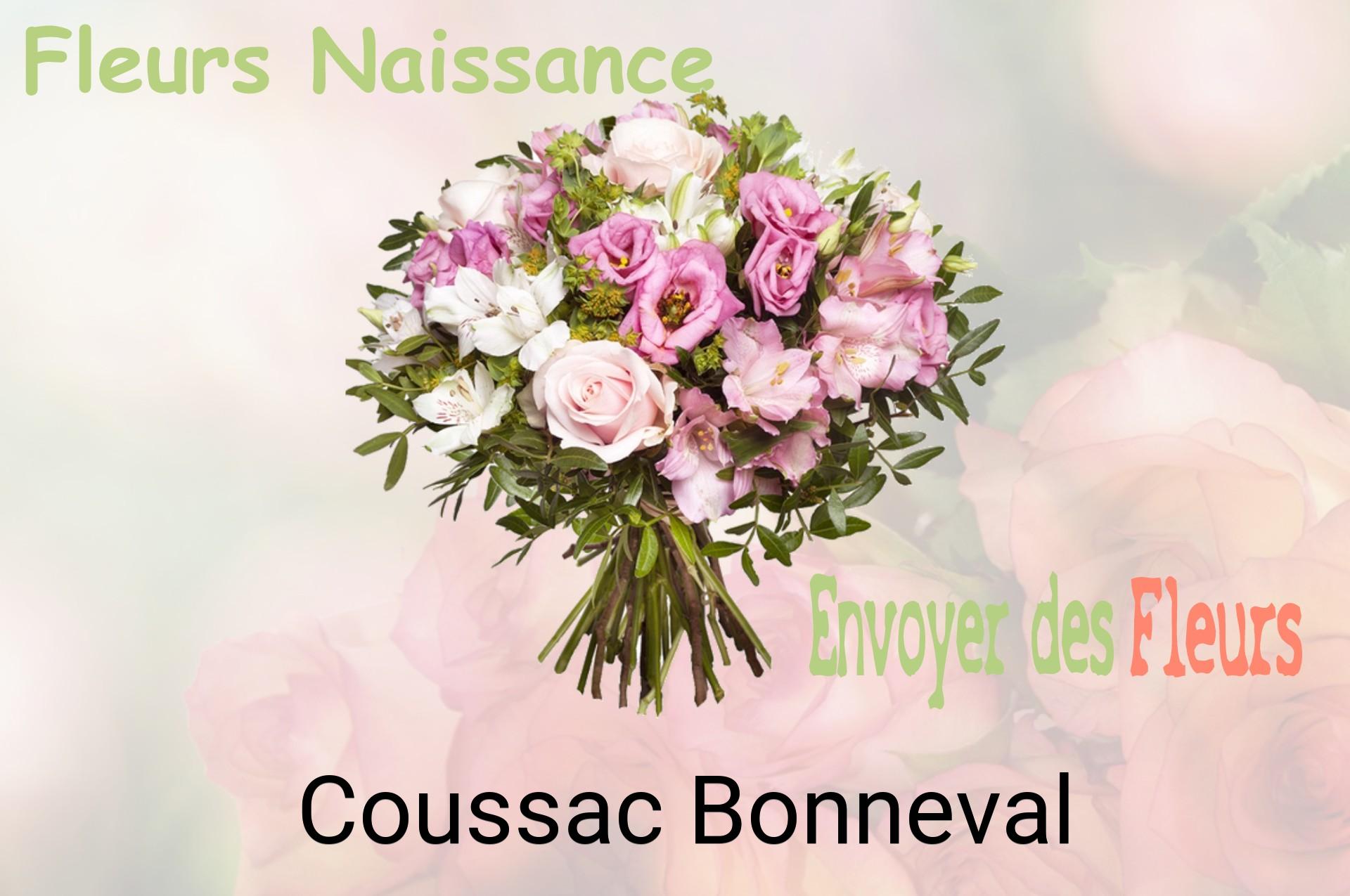 Bouquet de fleurs de naissance livré à Coussac-Bonneval